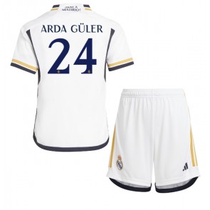 Real Madrid Arda Guler #24 Replica Home Stadium Kit for Kids 2023-24 Short Sleeve (+ pants)